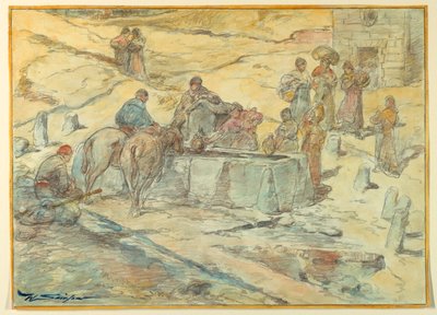 A Water Trough by Walter Shirlaw