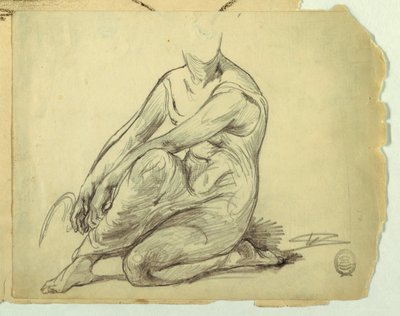 Kneeling Woman by Walter Shirlaw