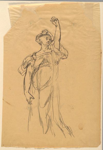 Study of Figure with Raised Arm by Walter Shirlaw