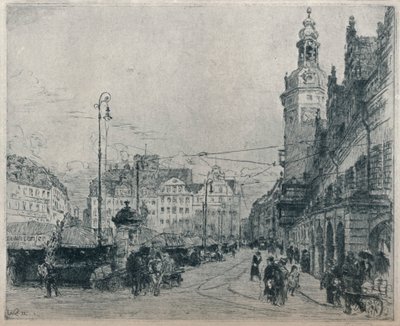 Market Place, Leipzig by Walter Zeising