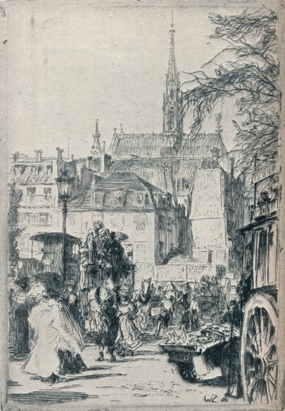 Place St. Michel, Paris, c1913 by Walter Zeising