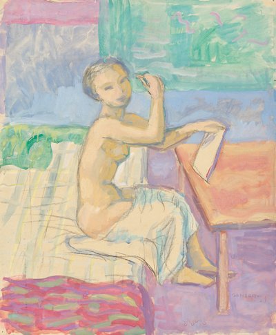 Nude at the Table by Walther Gamerith