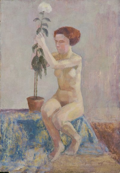 Nude with Flower Pot by Walther Gamerith
