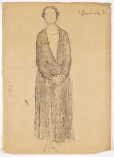 Portrait of a Lady (Full Figure) by Walther Gamerith