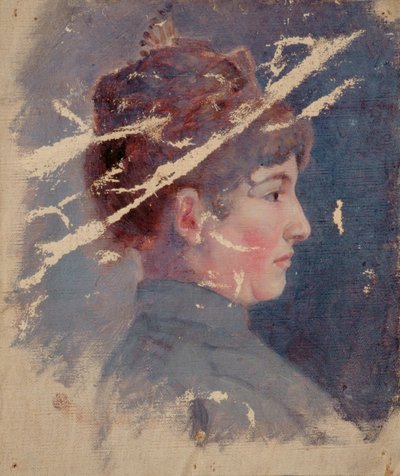 Portrait of a Lady in Profile by Walther Gamerith