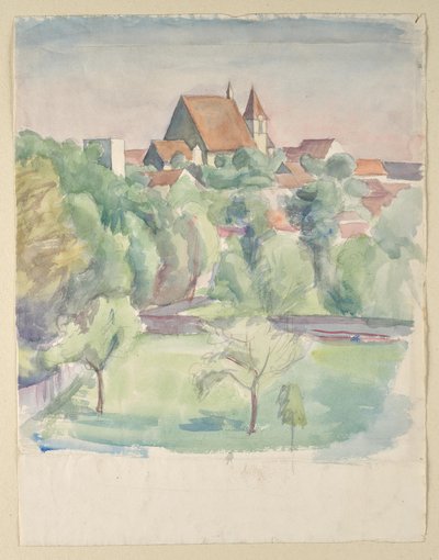 Landscape with Church by Walther Gamerith