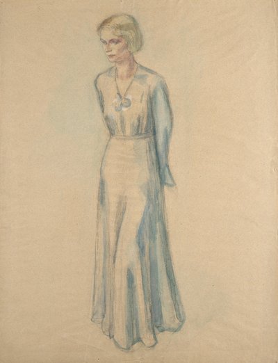 Portrait of a Girl, Full Figure by Walther Gamerith