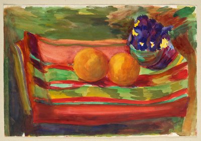Still Life with Oranges and Flowers by Walther Gamerith