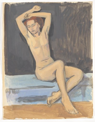 Female Nude with Raised Arms by Walther Gamerith