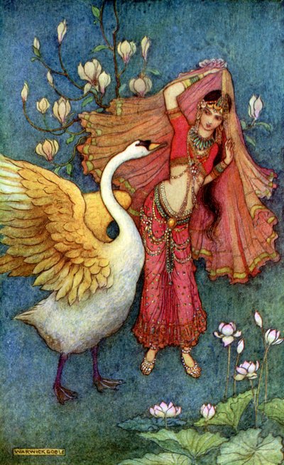 Princess Dayamanti and the Swan Messenger by Warwick Goble