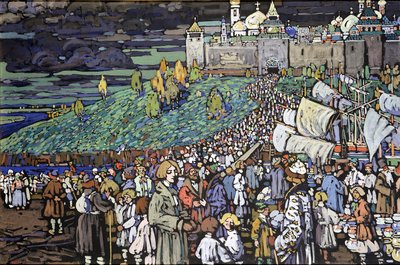 Arrival of the Merchants by Wassily Kandinsky