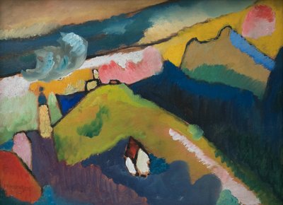 Murnau – Mountain Landscape with Church by Wassily Kandinsky