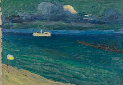 Rapallo – Seascape with Steamer by Wassily Kandinsky