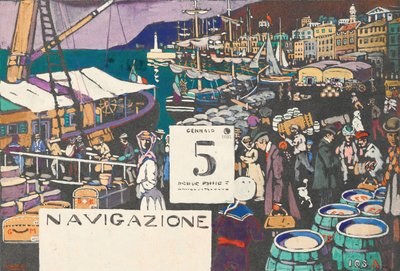 Study for a Ship Poster by Wassily Kandinsky