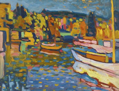 Study for Autumn Landscape with Boats by Wassily Kandinsky