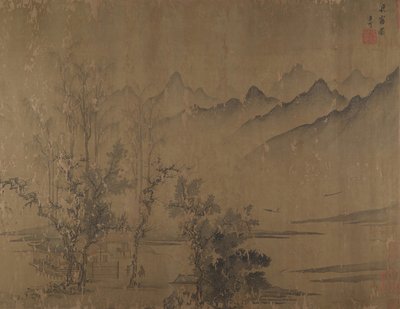 Rosy Sunset, 16th century by Wen Tong