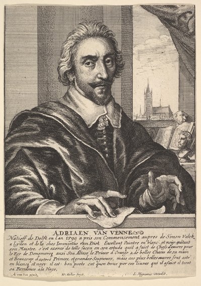 Adriaen van de Venne by Wenceslaus Hollar