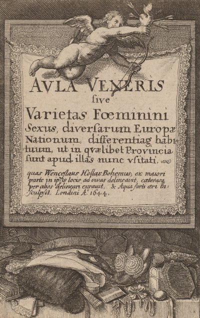 Aula Veneris: Title Page, 1644 by Wenceslaus Hollar