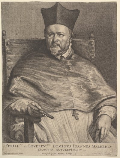 Bishop Jan van Malderen, 1645 by Wenceslaus Hollar