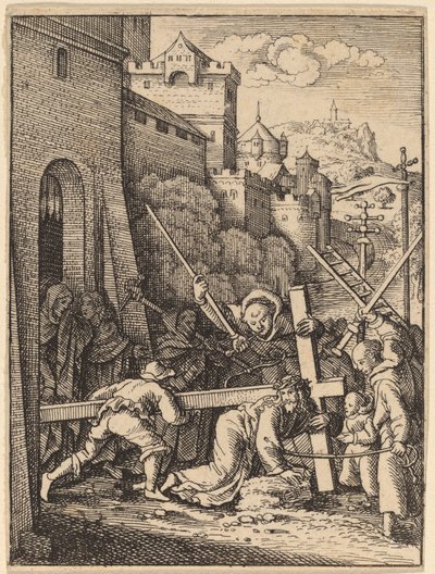 Carrying the Cross by Wenceslaus Hollar