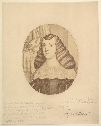 Catherine, Princess of Portugal, 1661 by Wenceslaus Hollar