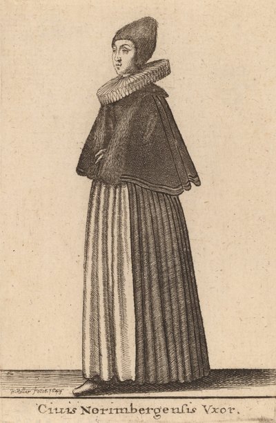 Ciuis Norimbergensis Vxor, 1643 by Wenceslaus Hollar