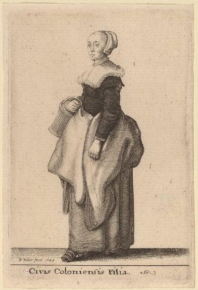 Daughter of a Citizen of Cologne by Wenceslaus Hollar