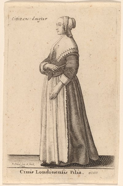 Citizen of London Daughter by Wenceslaus Hollar