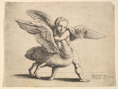 Cupid and the Swan, 1652 by Wenceslaus Hollar