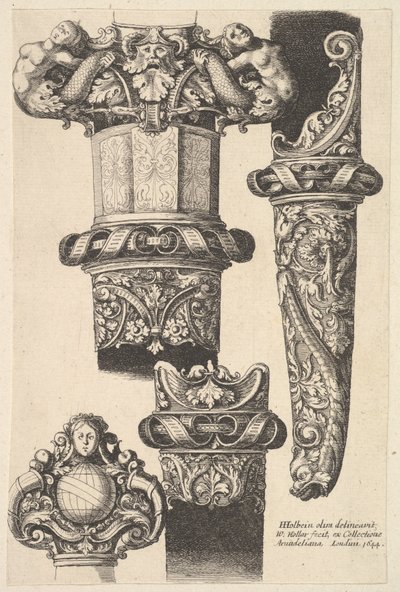 Daggers and scabbards, 1625-77 by Wenceslaus Hollar