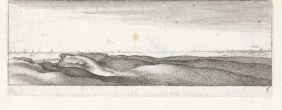 Dunes near Naarden (Small Sea Views series) by Wenceslaus Hollar