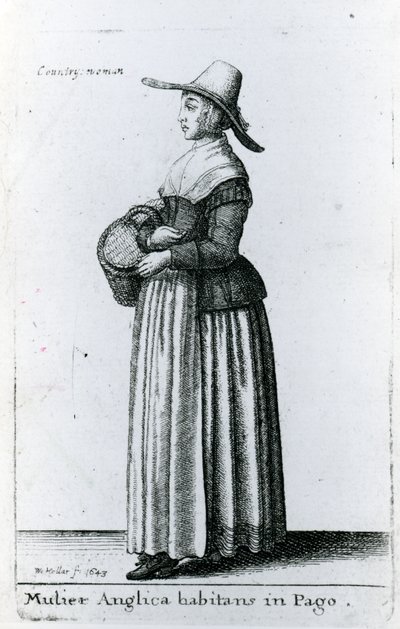 English Country Woman by Wenceslaus Hollar