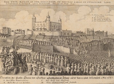 Execution of Thomas Wentworth, 1641 by Wenceslaus Hollar