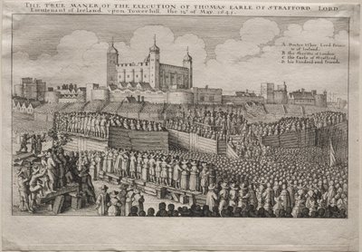 Execution of the Earl of Strafford by Wenceslaus Hollar