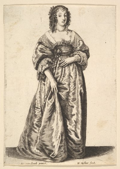 Figure of a Lady Standing, 1625-77 by Wenceslaus Hollar