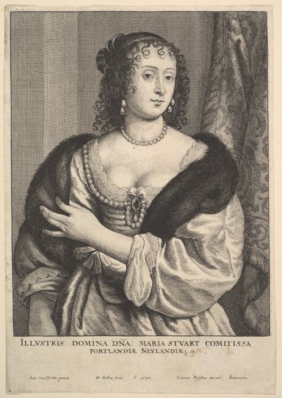 Frances Stuart, Countess of Portland by Wenceslaus Hollar