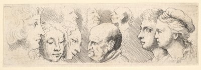 Head Studies by Wenceslaus Hollar