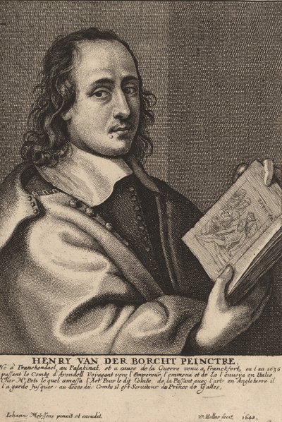 Henry van der Borcht, Painter, 1648 by Wenceslaus Hollar