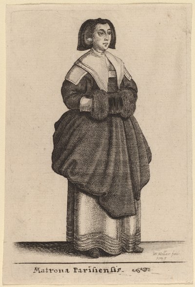 Matrona Parisiensis by Wenceslaus Hollar