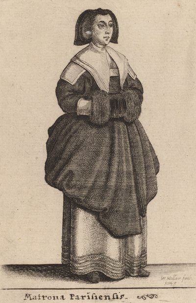 Matrona Parisiensis by Wenceslaus Hollar