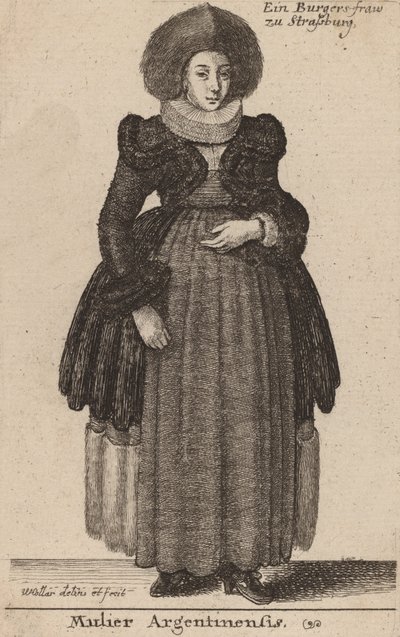 Mulier Argentinensis by Wenceslaus Hollar