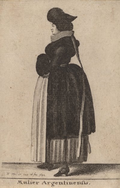 Mulier Argentinensis by Wenceslaus Hollar