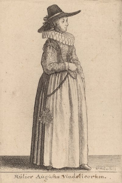 Woman of Augsburg by Wenceslaus Hollar