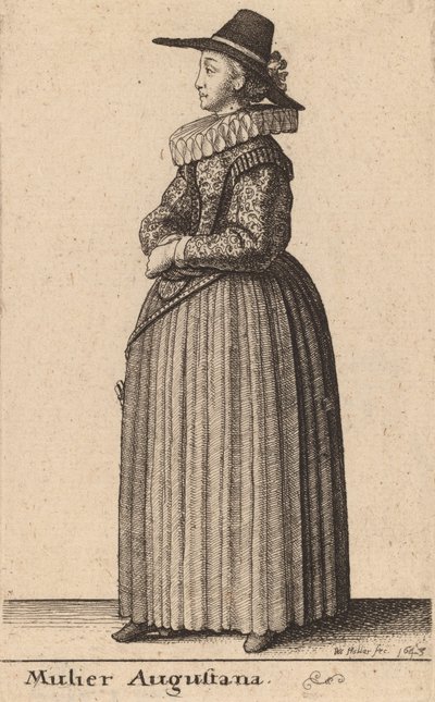 Mulier Augustana by Wenceslaus Hollar