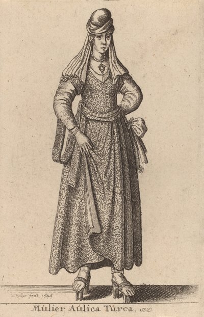 Mulier Aulica Turca by Wenceslaus Hollar