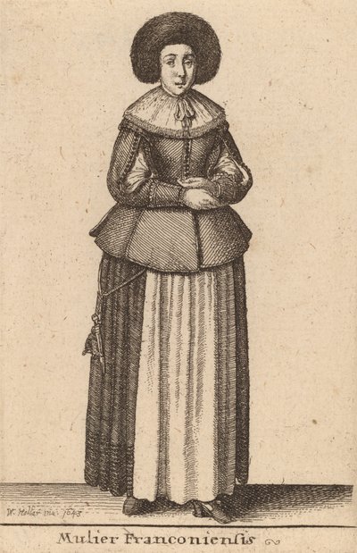 Mulier Franconiensis, 1643 by Wenceslaus Hollar