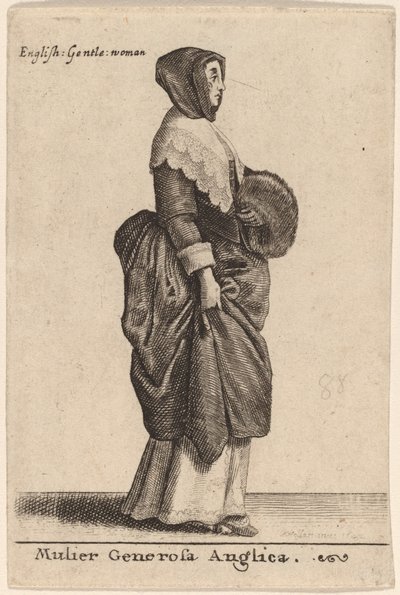 Generous English Woman by Wenceslaus Hollar