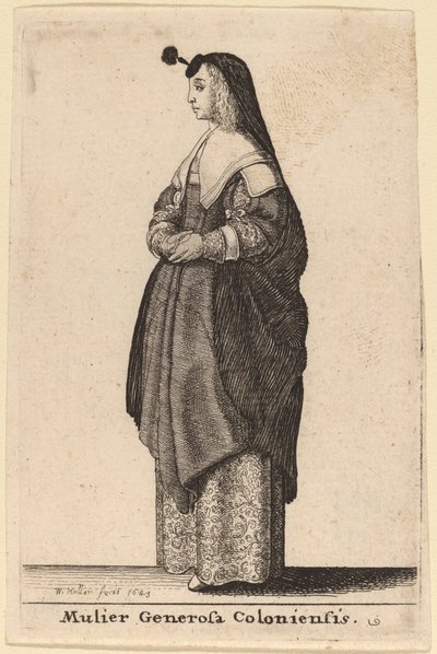 Generous Woman from Cologne by Wenceslaus Hollar