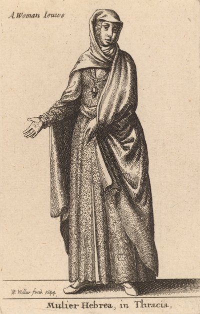 Mulier Hebrea in Tracia, 1644 by Wenceslaus Hollar