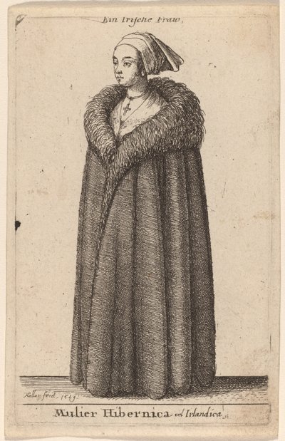 Irish or Hibernian Woman by Wenceslaus Hollar